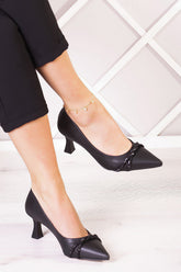 Adel Siyah Vegan Burma Taşlı Abiye Ayakkabı