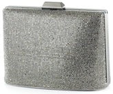 Antrasit Saten Kristal Taşlı Metal Saplı Zincir Askılı Abiye Çanta ( ES0011AC )