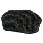 (ES0010EC) Sema Siyah Simli El Örgüsü Burslu Büyük Boy El Çantası