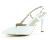 Sacha Beyaz Arkası Açık Stiletto