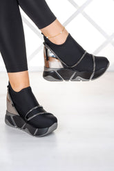 Barbara Platin Streç Gizli Dolgu Günlük Ayakkabı