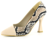 Jatqılı Plus Ten Yılan İnce Kadeh Topuklu Klasik Ayakkabı