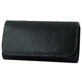 (ES0020AC) Siyah Kristal Taşlı Zincir Askılı Manyetik Kapaklı Abiye El Çantası