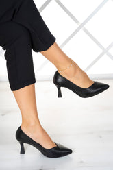 Farah Siyah Vegan Topuklu Ayakkabı