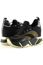 Eleanor Altın Süet Streç Gizli Dolgu Günlük Ayakkabı