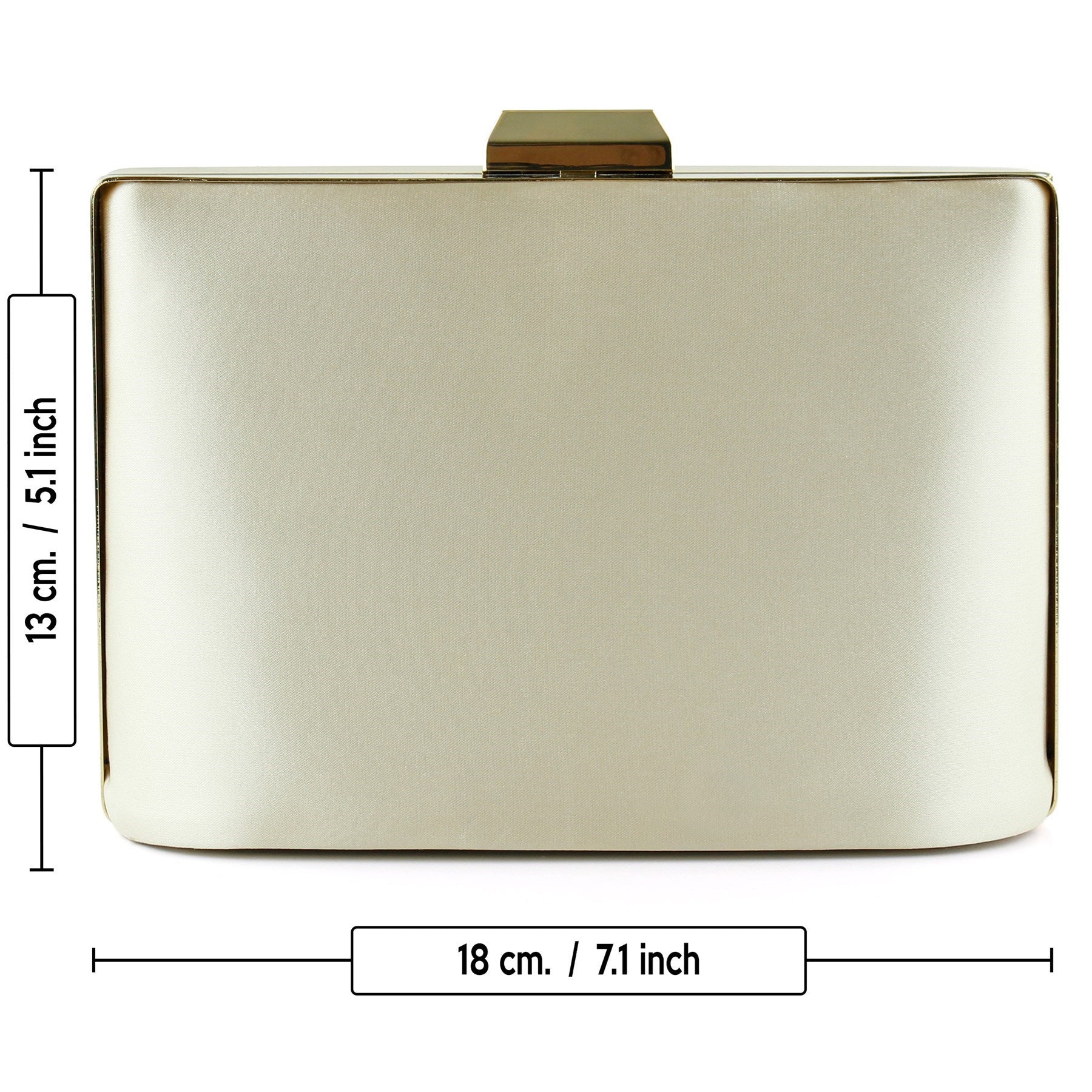 (ES0016AC) Ten Saten Taşlı Altın Metal Saplı Zincir Askılı Abiye Çanta