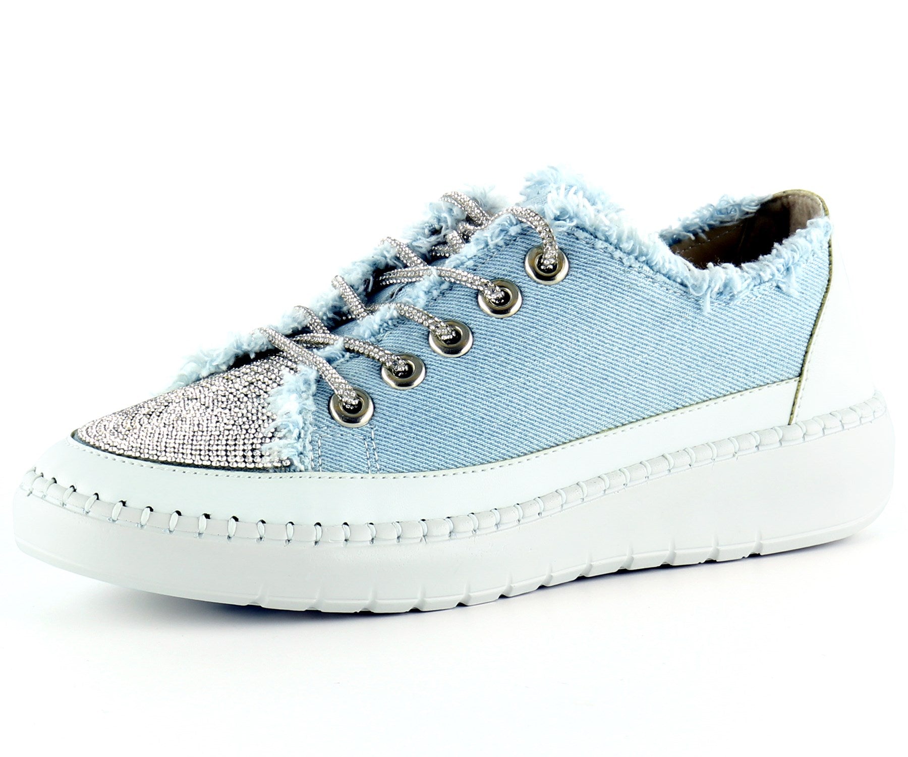 Vanessa Mavi Denim Taşlı Sneaker