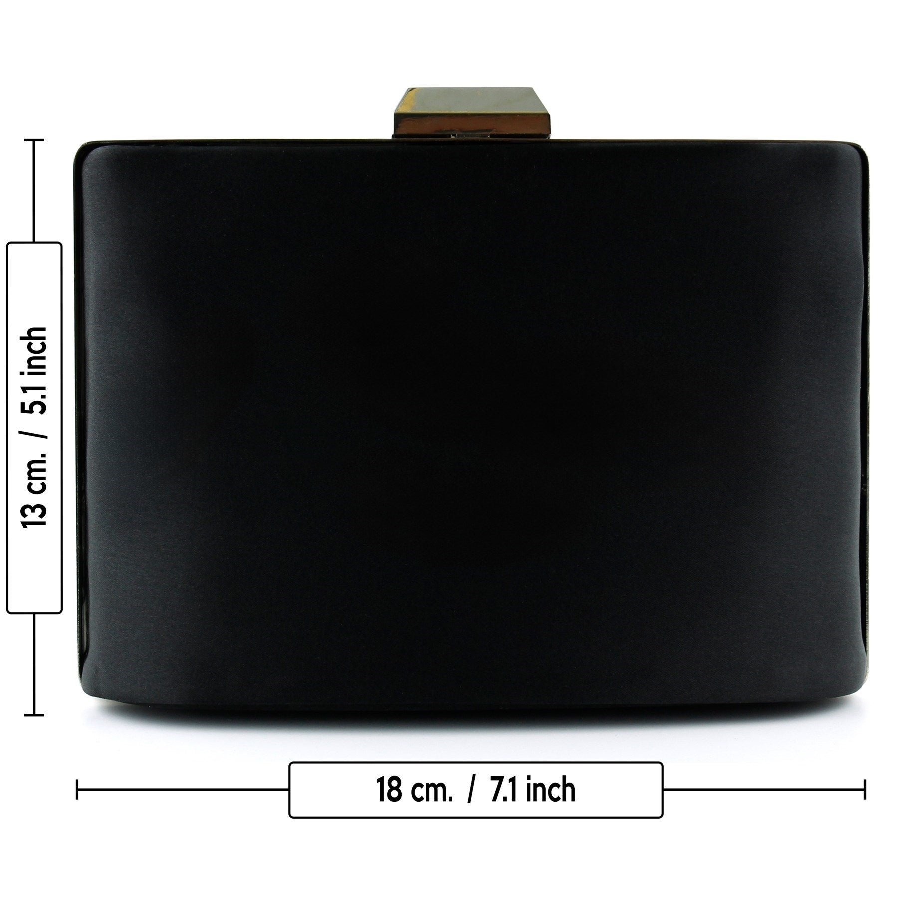 (ES0016AC) Siyah Saten Taşlı Gümüş Metal Saplı Zincir Askılı Abiye Çanta