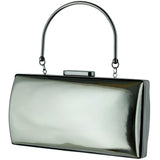 (ES0024AC) Platin Ayna Metal Saplı Zincirli Abiye El Çantası