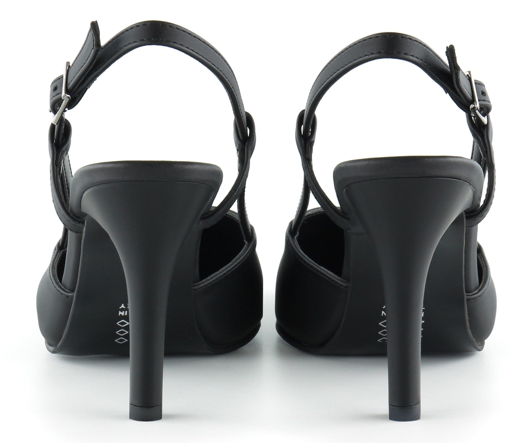 Sacha Siyah Saten Arkası Açık Abiye Stiletto