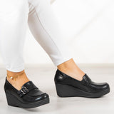 Taylor Siyah Yılan Hakiki Deri Dolgu Topuklu Günlük Ayakkabı