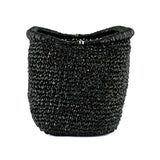 (ES0010EC) Sema Siyah Simli El Örgüsü Burslu Büyük Boy El Çantası