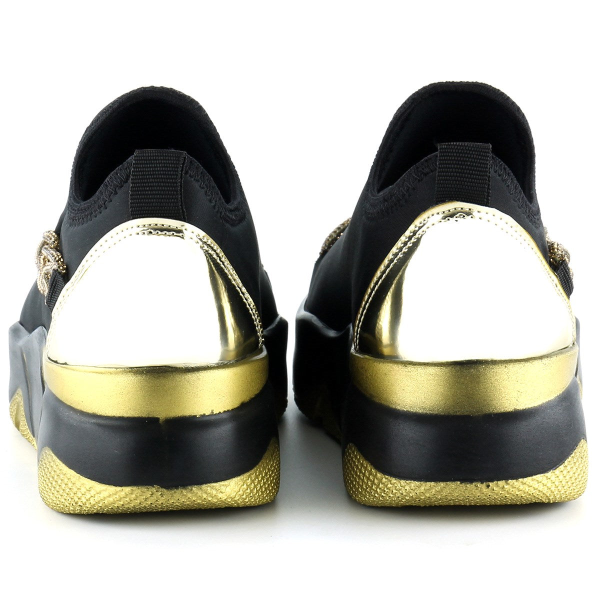 Maggie Altın Streç Zincirli Sneaker