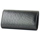 (ES0019AC) Antrasit Degrade Kristal Taşlı Zincir Askılı Manyetik Kapaklı Abiye El Çantası