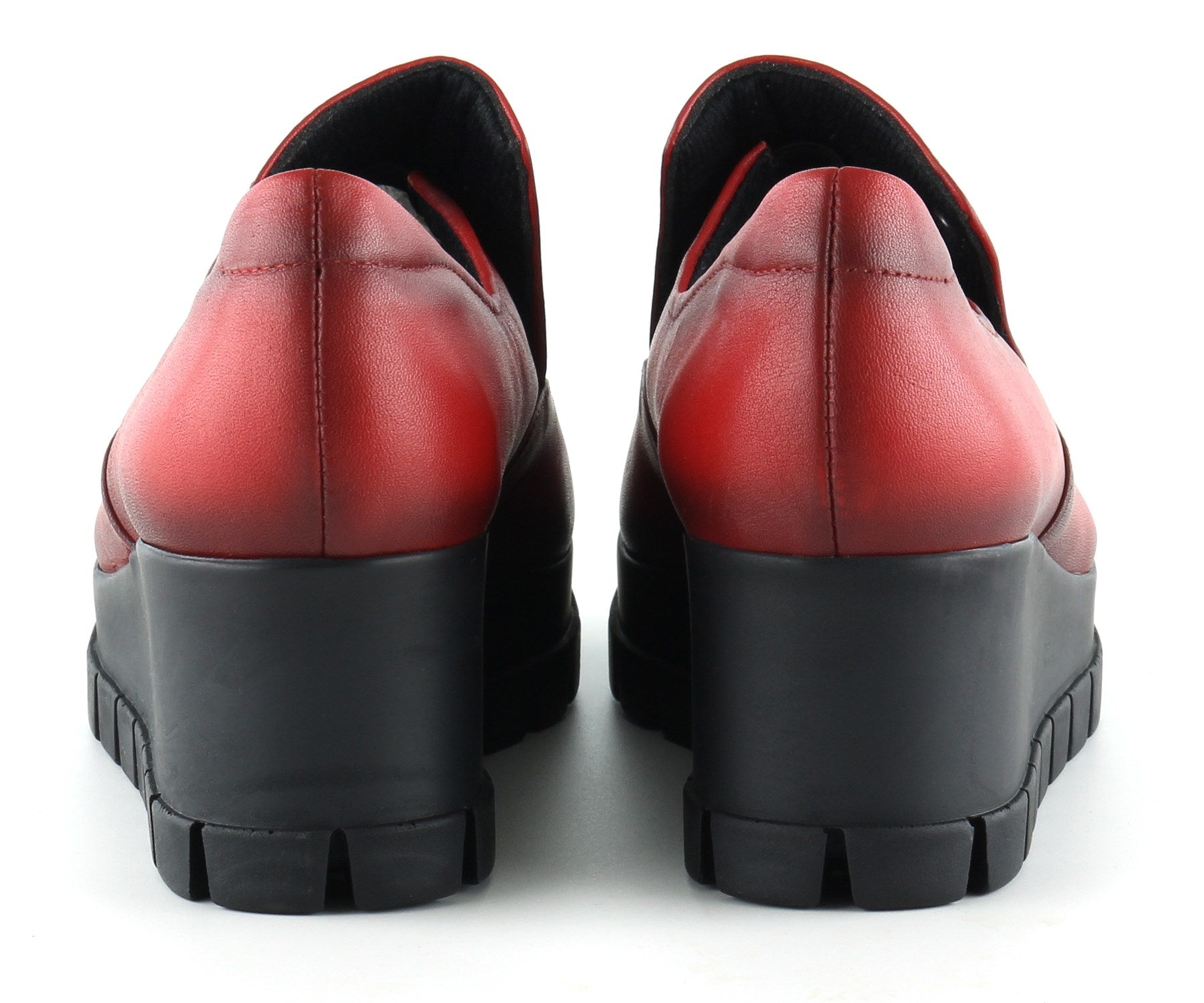 Gloria Kırmızı Hakiki Deri Dolgu Topuklu Günlük Ayakkabı