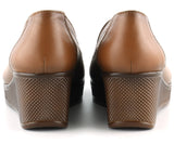 Daisy Taba Hakiki Deri Dolgu Topuklu Günlük Ayakkabı