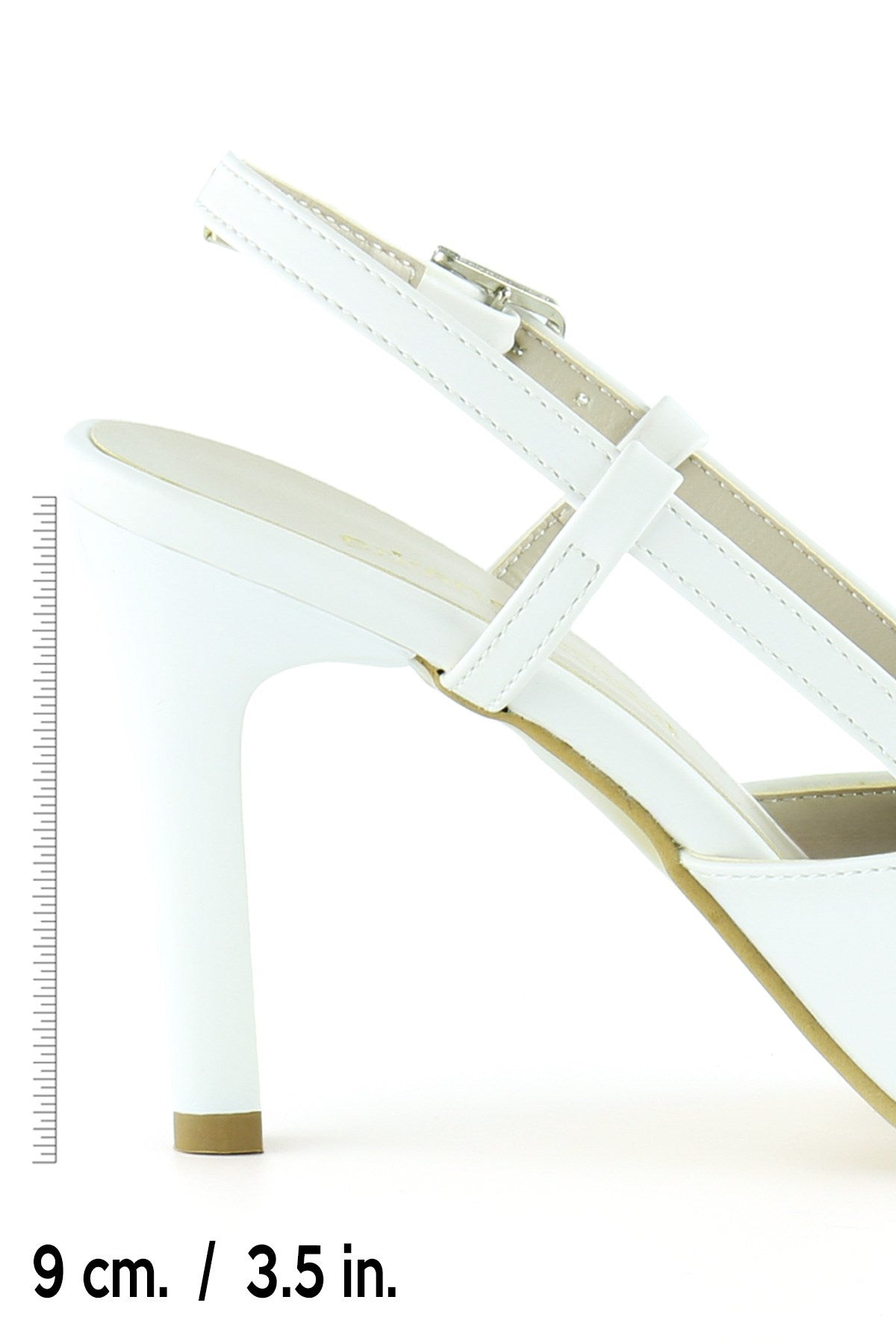 Sacha Beyaz Arkası Açık Stiletto