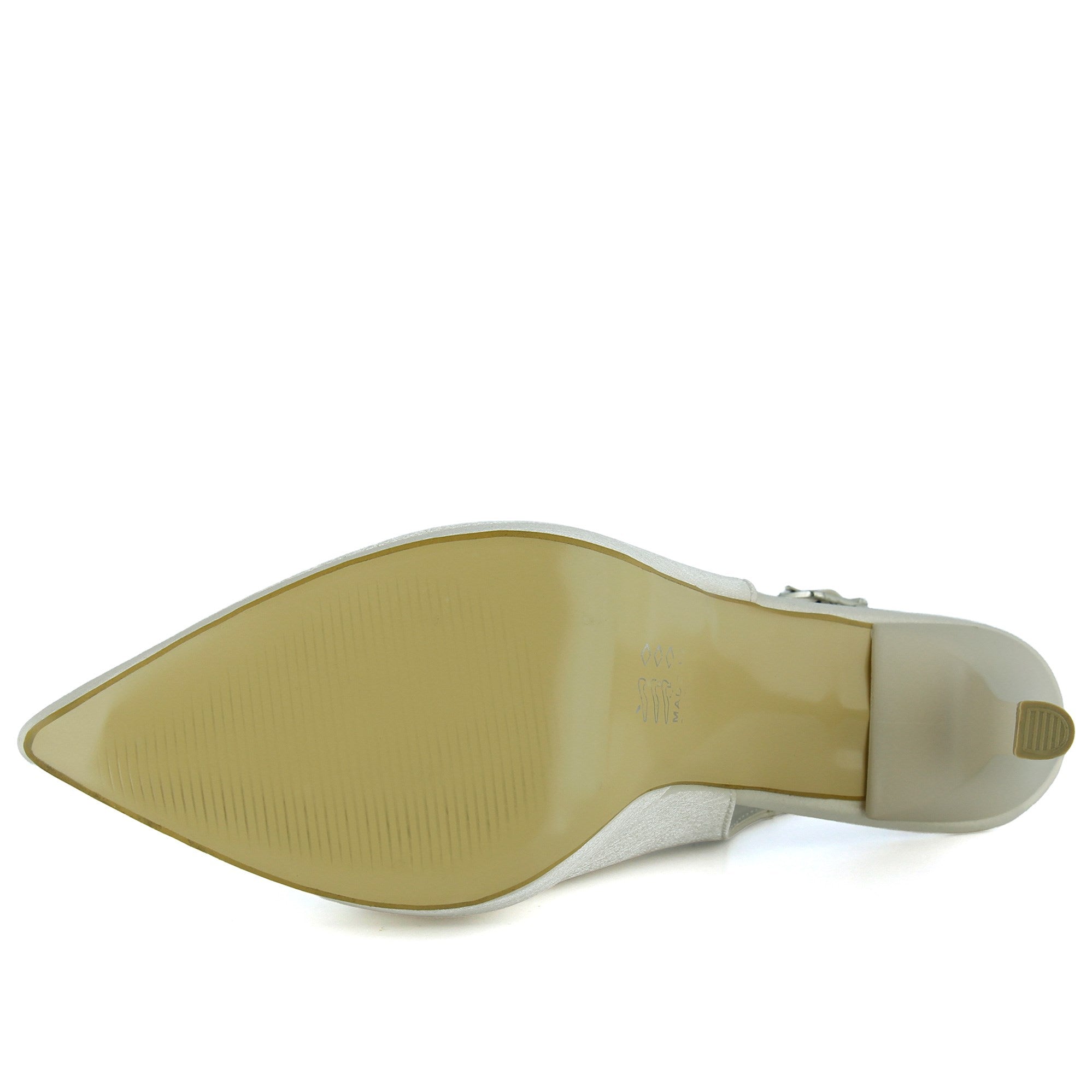 Scarlett Slingback Ten Saten Sivri Burun Arkası Açık İnce Platform Topuklu Abiye Ayakkabı