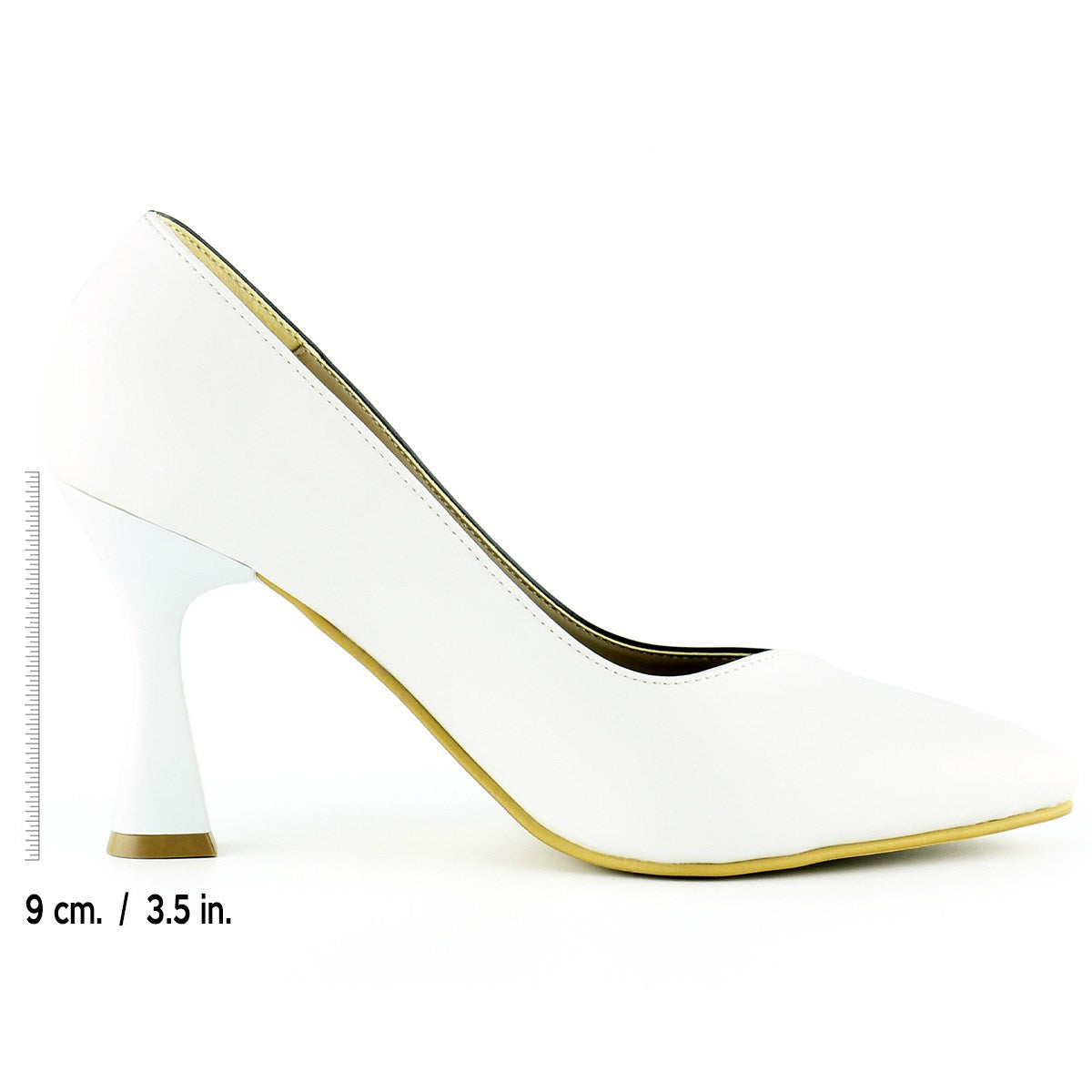 Jatqılı Plus Siyah Beyaz İnce Kadeh Topuklu Klasik Ayakkabı