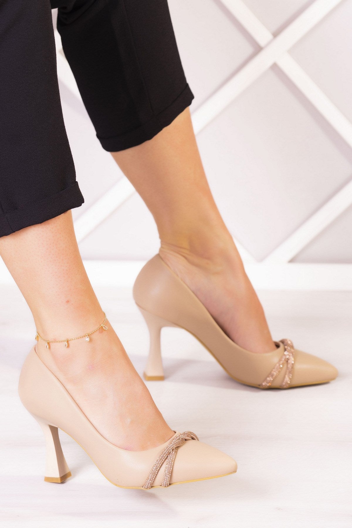 Elisha Ten Vegan Burma Taşlı Abiye Ayakkabı