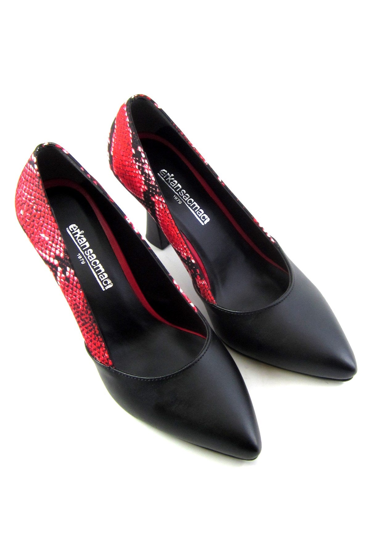 Luiza Kırmızı Yılan Kadeh Topuklu Ayakkabı