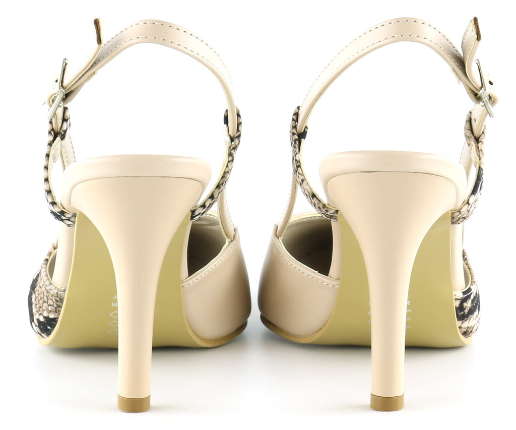 Sacha Ten Yılan Arkası Açık Stiletto