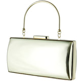 (ES0024AC) Altın Ayna Metal Saplı Zincirli Abiye El Çantası