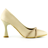 Abby Ten Saten Burma Taşlı Abiye Ayakkabı