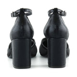 Diana Siyah Fileli Kalın Topuklu Ayakkabı