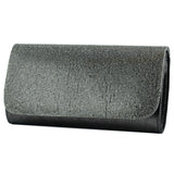 (ES0020AC) Antrasit Kristal Taşlı Zincir Askılı Manyetik Kapaklı Abiye El Çantası