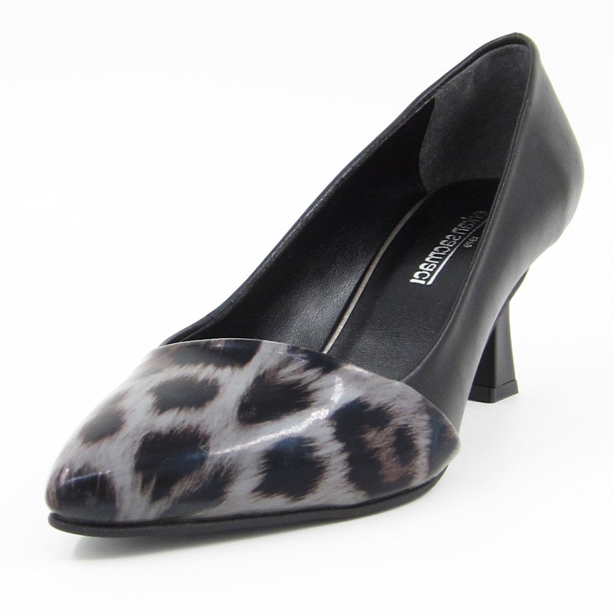 Laura Gri Leopar Topuklu Ayakkabı