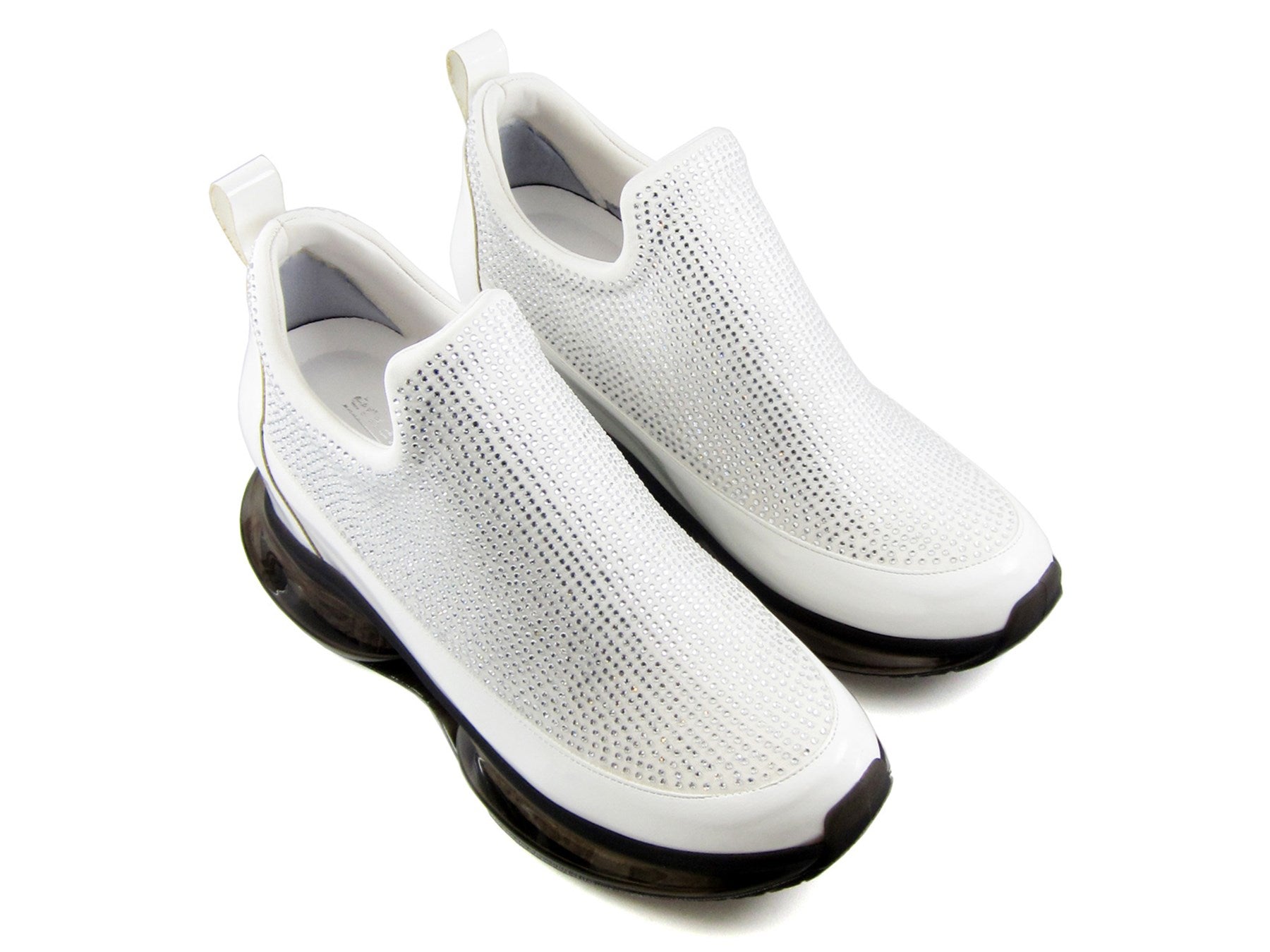 Viviana Beyaz Taşlı Streç Gizli Dolgu Günlük Ayakkabı