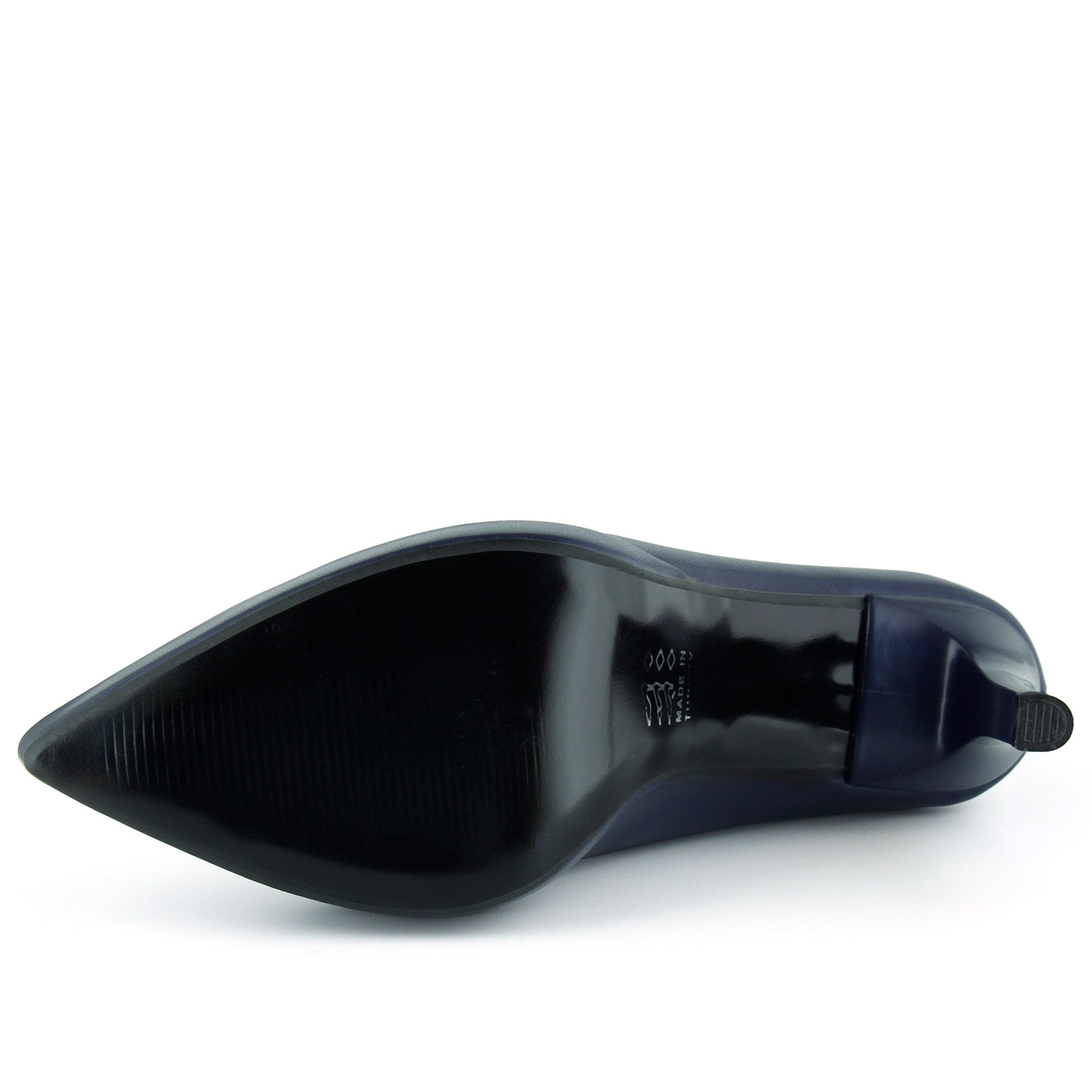 Scarlett Classic Lacivert Vegan Sivri Burun İnce Platform Topuklu Ayakkabı