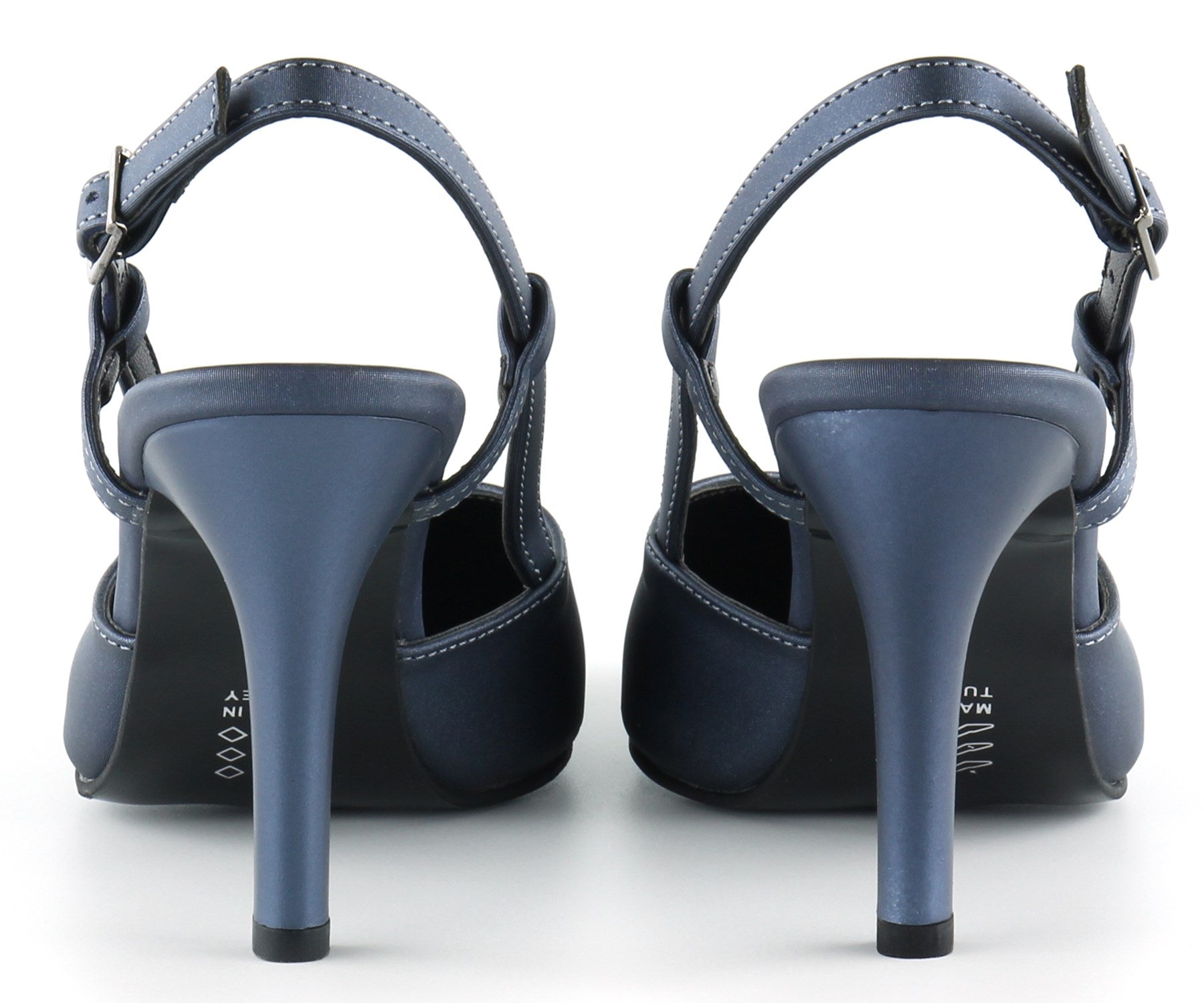 Sacha Lacivert Saten Arkası Açık Abiye Stiletto