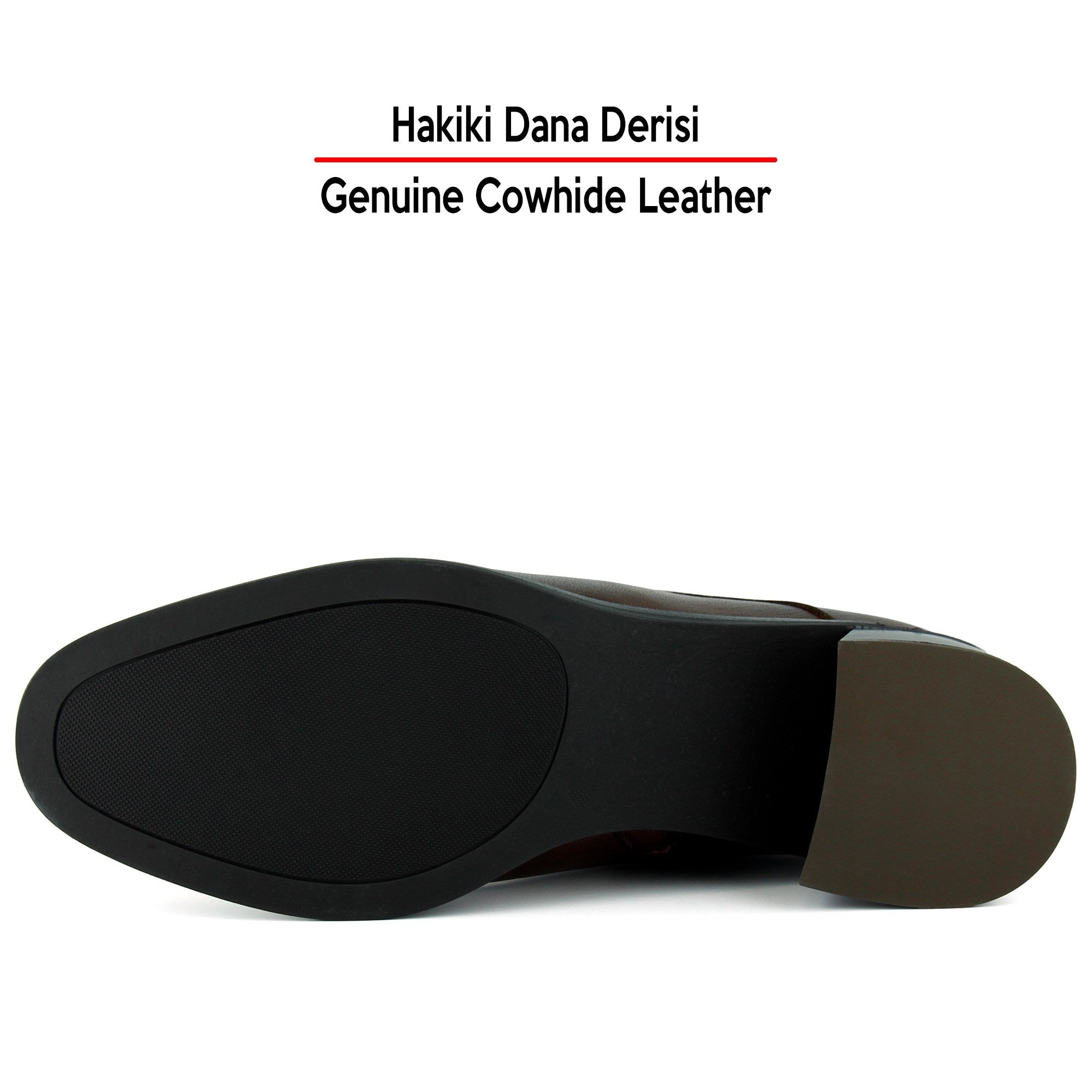 [MAX 505] Taba Hakiki Dana Derisi Bağcıklı Fermuarlı Yuvarlak Burun Kalın Topuklu Günlük Bot