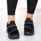 Barbara Gümüş Streç Taşlı Sneaker