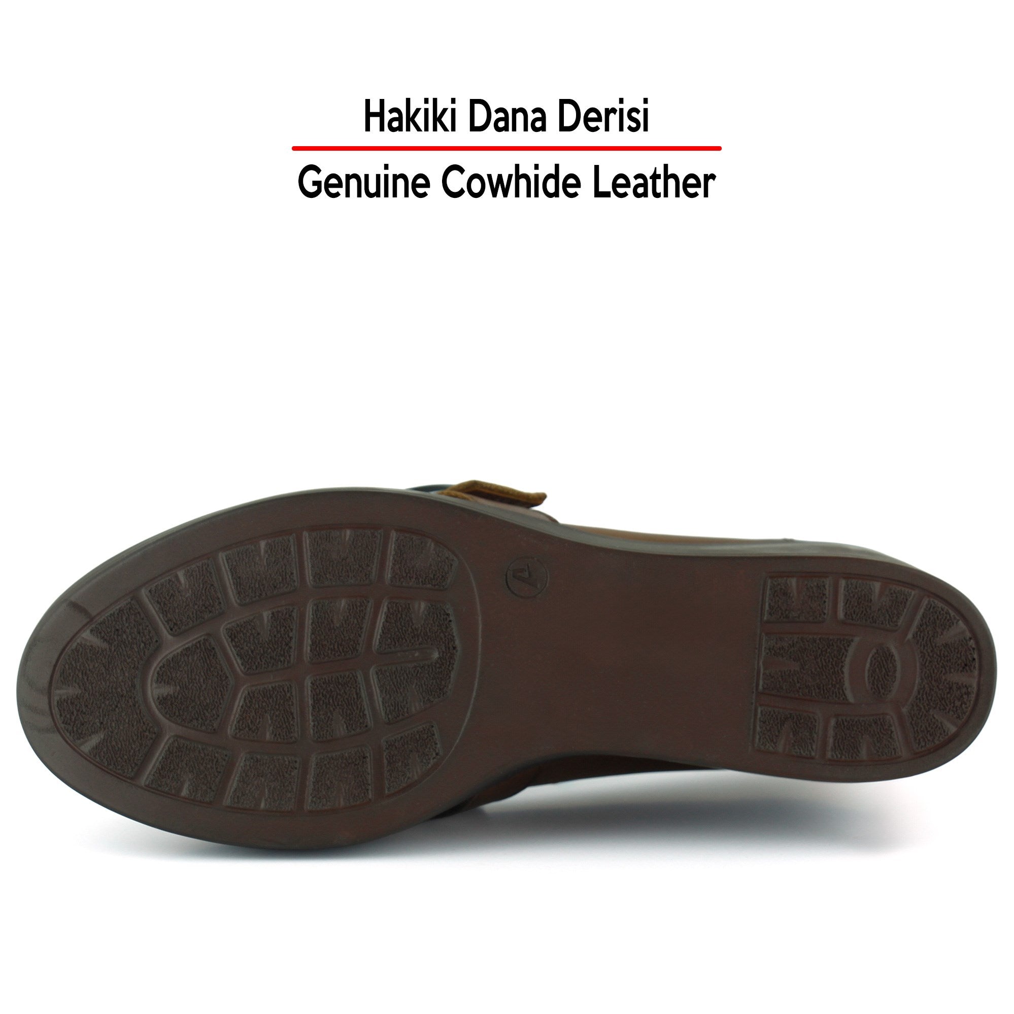 Madeline Taba Hakiki Dana Derisi Tokalı Yuvarlak Burun Dolgu Topuklu Günlük Ayakkabı