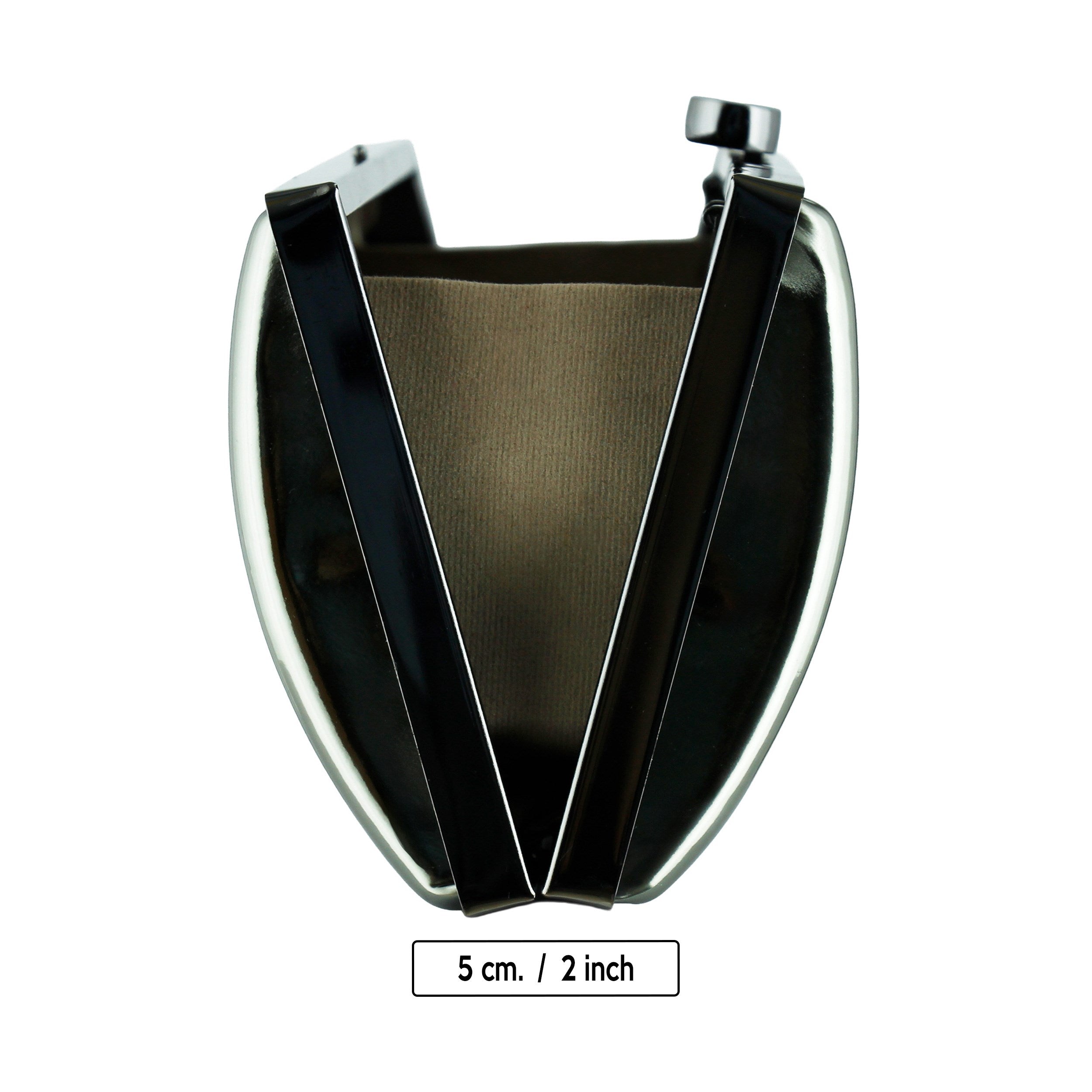 (ES0024AC) Platin Ayna Metal Saplı Zincirli Abiye El Çantası