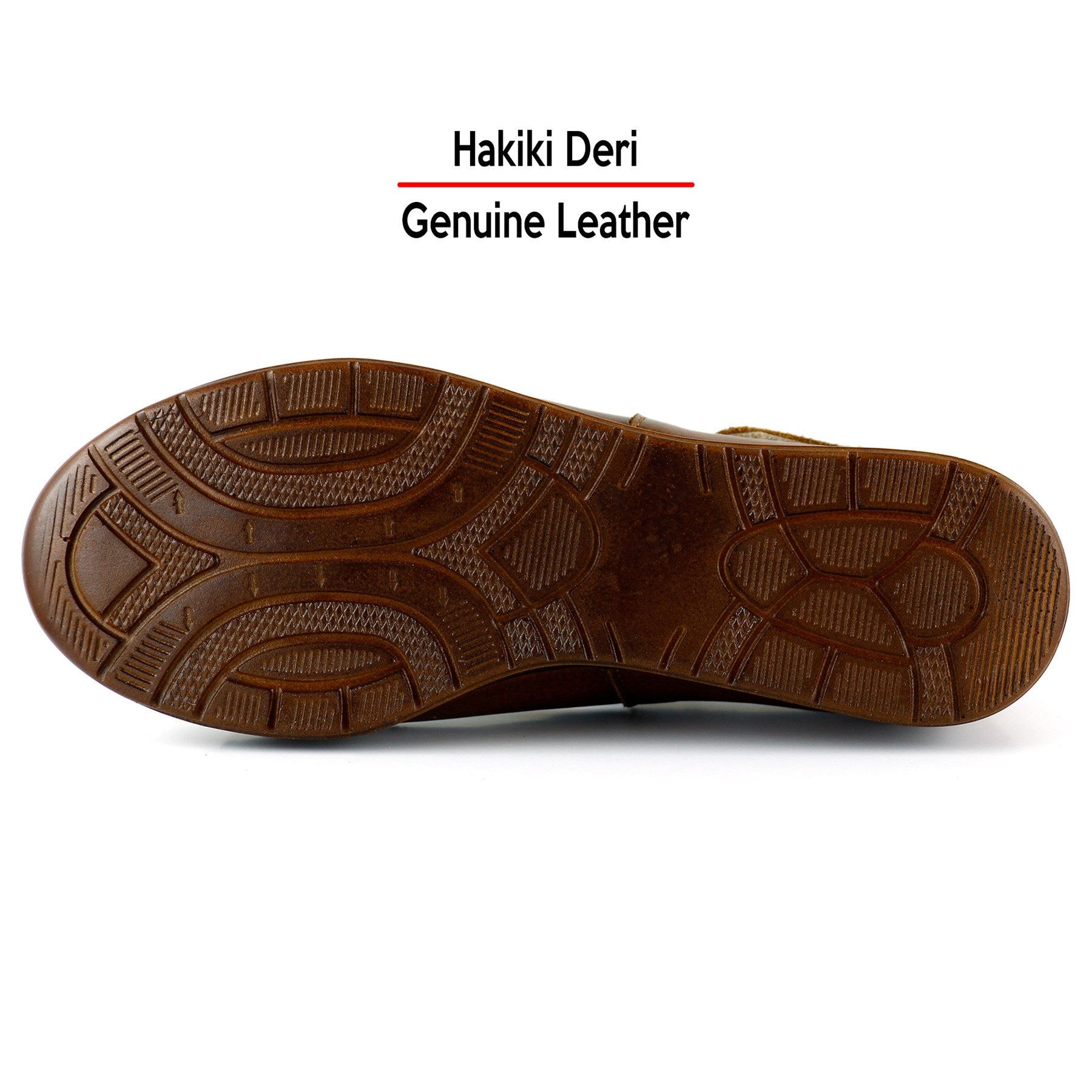 Frida Taba Hakiki Deri Kesik Detaylı Cırt Cırtlı Günlük Ayakkabı