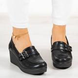 Taylor Siyah Yılan Hakiki Deri Dolgu Topuklu Günlük Ayakkabı