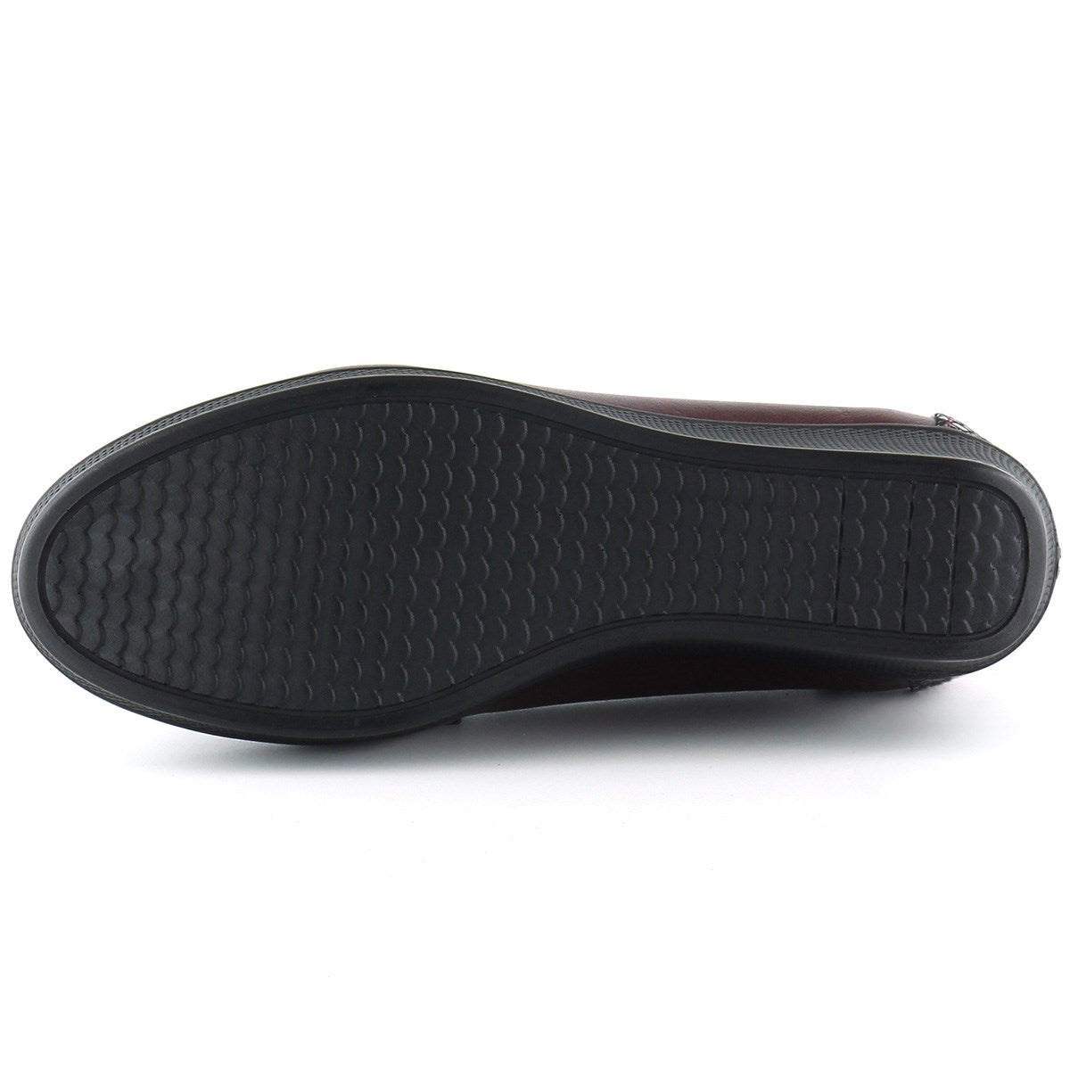 Emma Bordo Hakiki Deri Dolgu Topuklu Günlük Ayakkabı