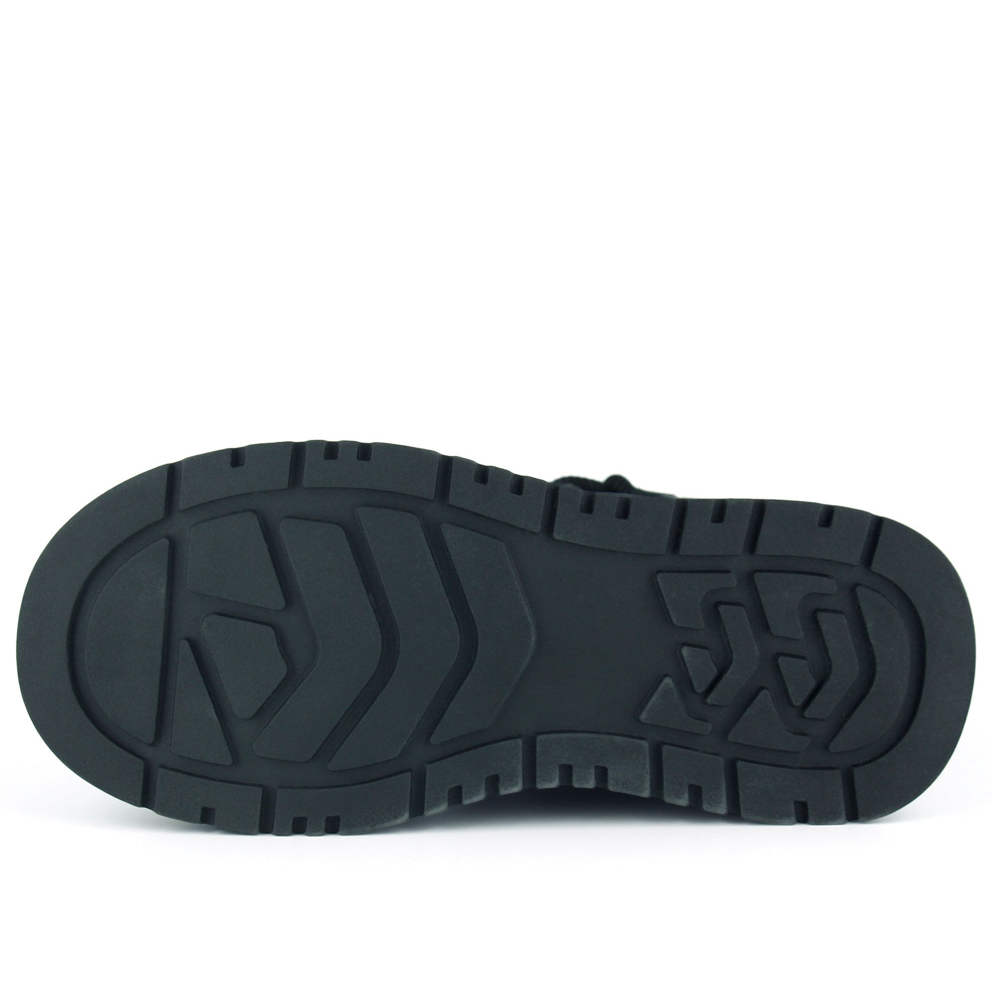 [261-BDLZ2004] Siyah Vegan Kürk Astarlı Bağcıklı Yuvarlak Burun Flatform Taban Günlük Bot