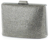 Antrasit Saten Kristal Taşlı Metal Saplı Zincir Askılı Abiye Çanta ( ES0011AC )