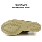 Mathilda Taba Hakiki Dana Derisi Dolgu Topuklu Slingback Sandalet