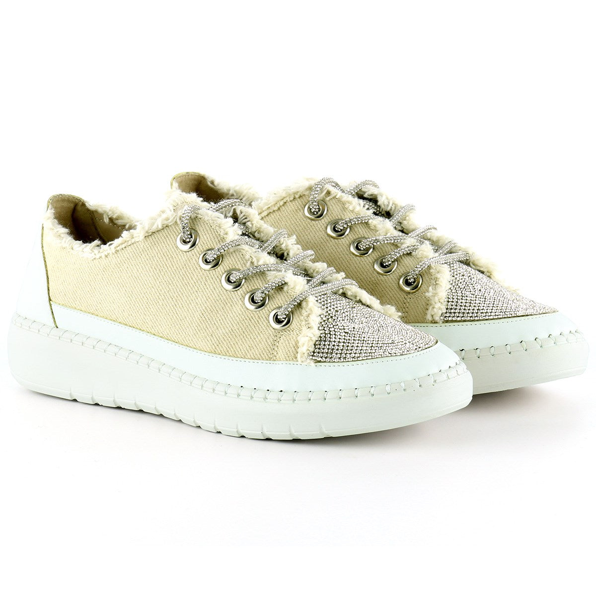 Vanessa Bej Denim Taşlı Sneaker