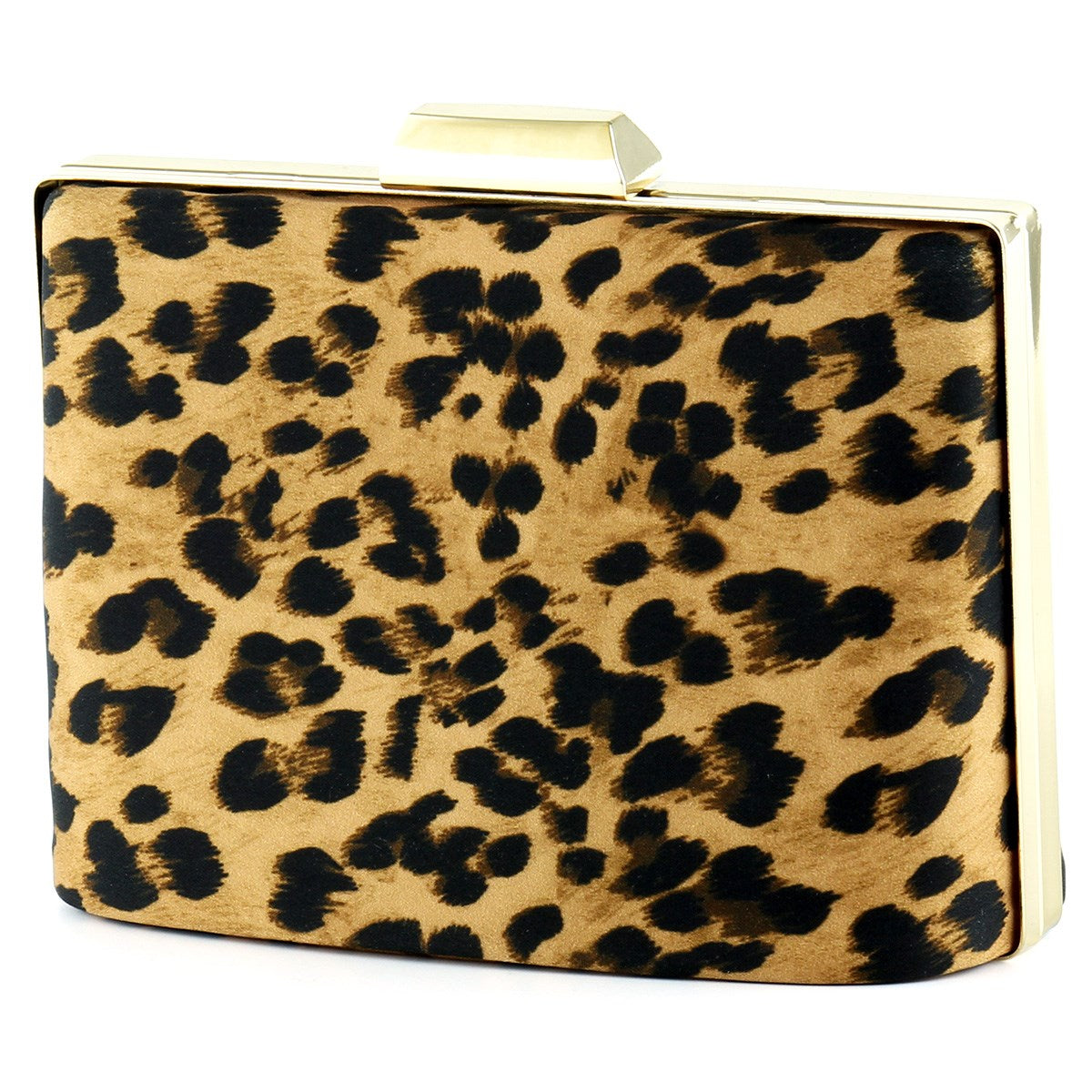 Leopar Desenli Metal Saplı Zincir Askılı Abiye Çanta ( ES0012AC )