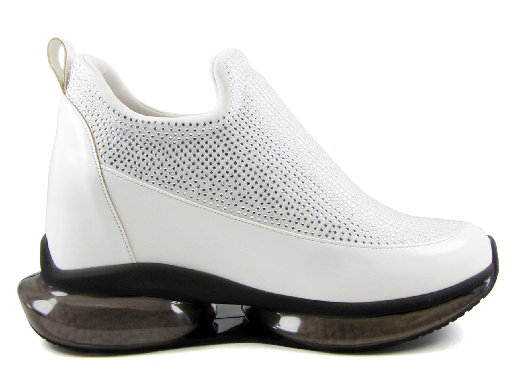 Viviana Beyaz Taşlı Streç Gizli Dolgu Günlük Ayakkabı