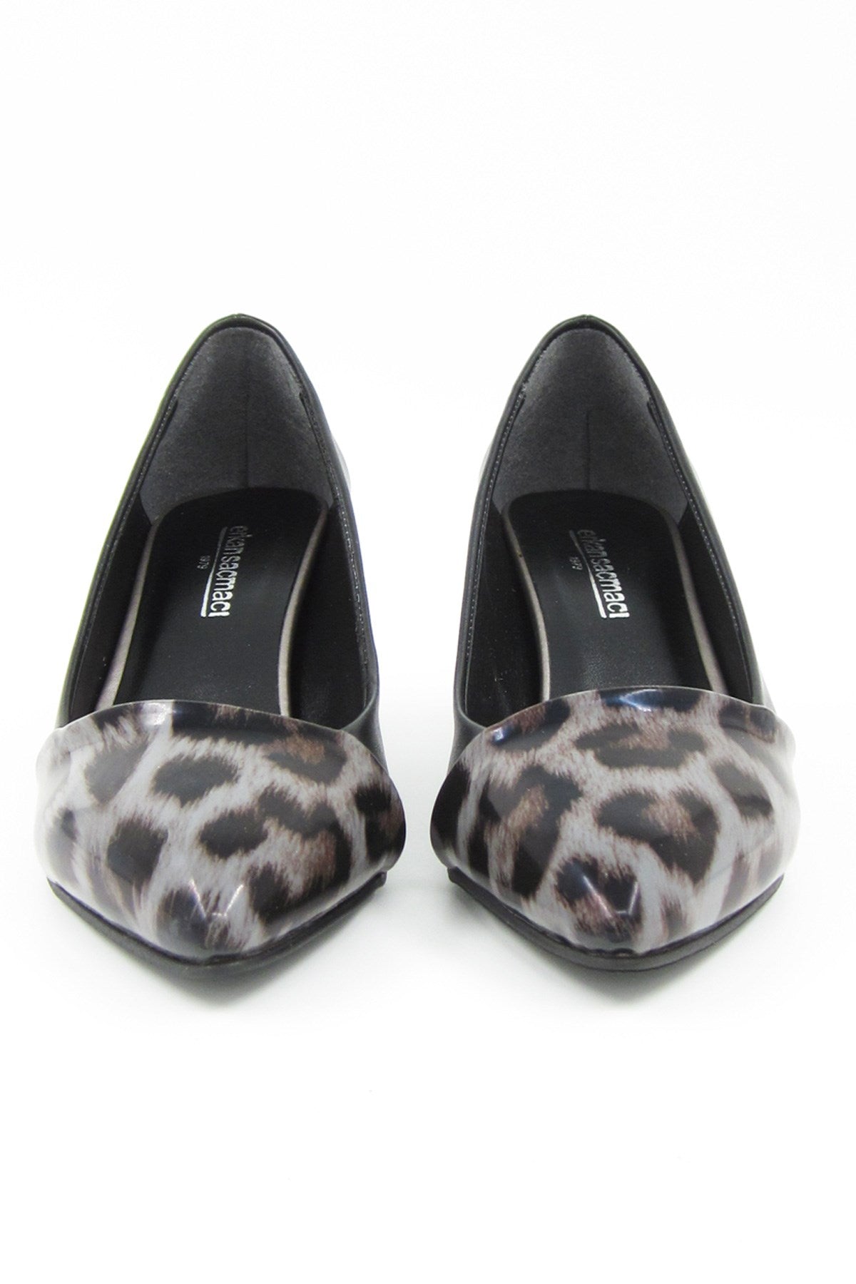 Laura Gri Leopar Topuklu Ayakkabı