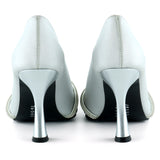 Abby Gümüş Saten Burma Taşlı Abiye Ayakkabı