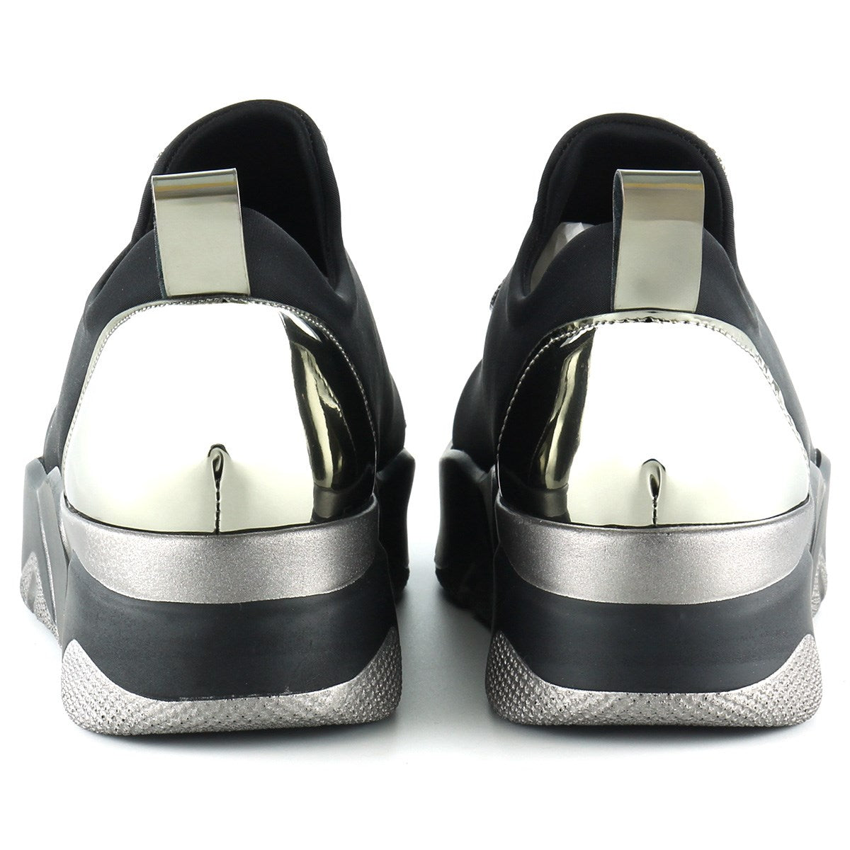 Almendra Platin Streç Taşlı Sneaker